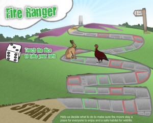 Start page for the Fire Ranger game 