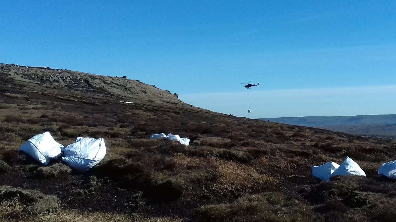 Helicopter on Bleaklow