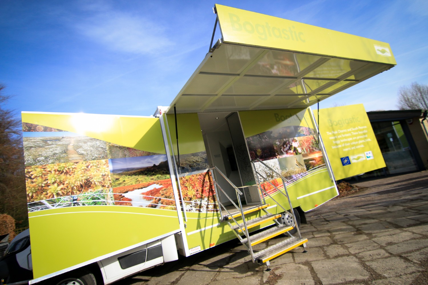 Bogtastic Van at launch as part of MoorLIFE 2020 project
